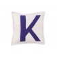 Dekoratyvinė lininė pagalvė raidė K